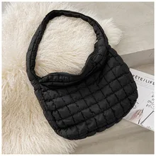  Winter Soft Down Bags Large Capacity Shoulder Bags For Women Brand Designer Ladies Crossbody Bag Casual Trending Handbags Female 