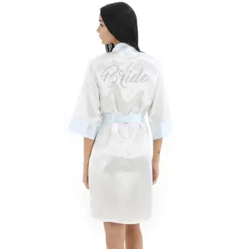 

Hot diamond bride summer thin seamless bathrobe for ladies luxurious and noble bridal morning gown