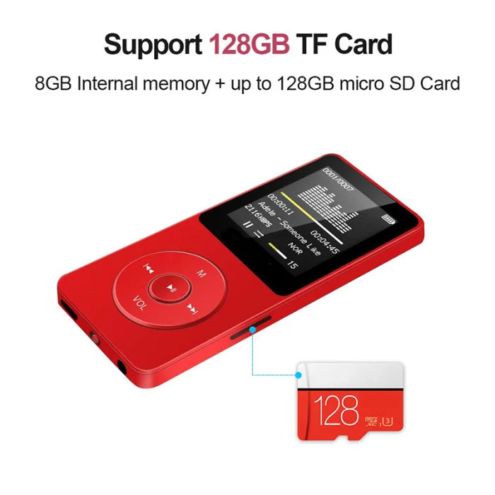 Sports MP3 Player Recording Pen with E-book Reading Picture Browsing FM Radio Function DU55