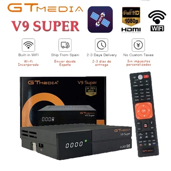 

GTmedia V9 Super Digital TV Satellite Receiver DVB-S2 H.265 DRE &Biss key 2 Year Spain CCAM PK Freesat V7S HD V8 NOVA X96 Mini