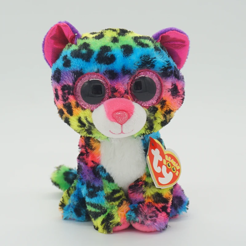 Peluche Ty Beanie Boo's Dotty Léopard 33 cm - Animal en peluche