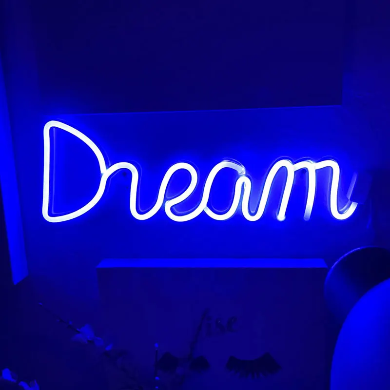 Неоновая вывеска Dream светодиодный светодиодная неоновая с буквами настенный