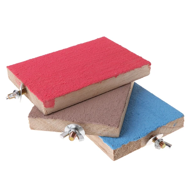 13x9cm Попугай окунь стенд держатель платформа красочные деревянные лапы шлифовальный Птица Попугай игрушки - Цвет: 13x9cm