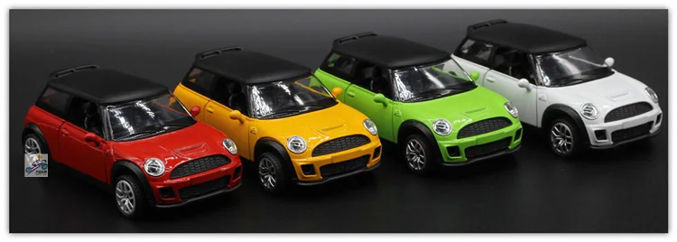 1: 32 Mini Cooper СПЛАВ модель автомобиля звук и светильник версия модели игрушечного автомобиля модель стиль