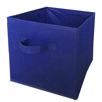 

Foldable Cloth Storage Square Basket Bins Organizer Containers Drawers, 1 Pack, Blue