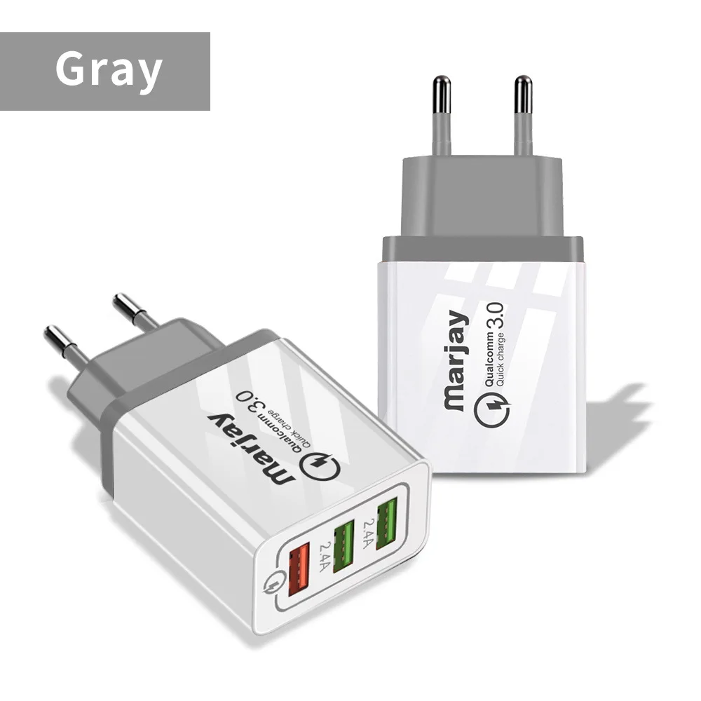 2.4A 3 USB мобильный телефон зарядное устройство адаптер для xiaomi Samsung iPhone 11 XR 7 huawei Mate