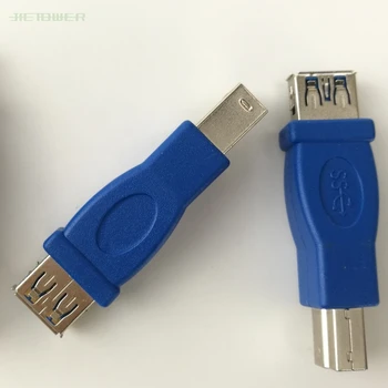 

300pcs/lot Blue Type-b Type B Usb 3.0 Male To Usb A Female Adapter Converter for Printer Computer Mobile Phone Digital Cameras