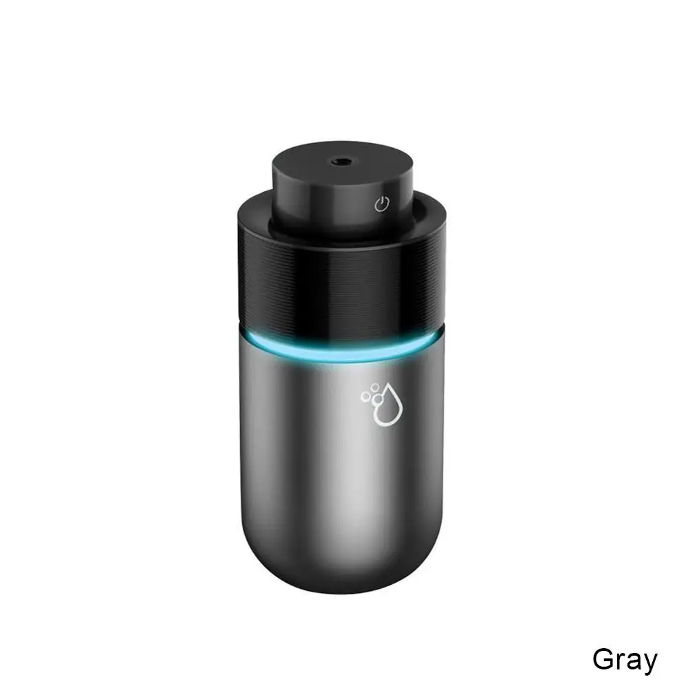 Автомобильный увлажнитель воздуха, распылитель, 2 в 1, USB, тихий автомобильный диффузор эфирных масел, освежитель воздуха, портативный домашний Ароматерапевтический аппарат - Название цвета: Серый