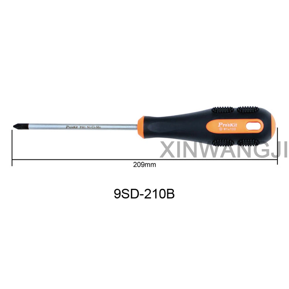 9SD-210B Pro'sKit двухцветная Нескользящая прецизионная крестовая отвертка для IPhone samsung телефон ноутбук ремонт Phillips отвертка инструмент - Цвет: 9SD-210B