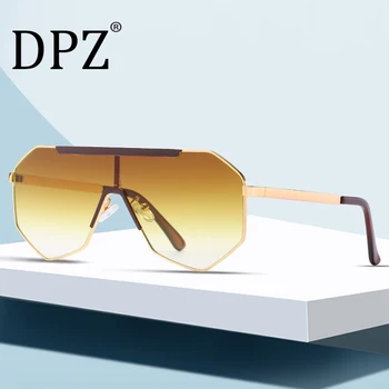 

2020 New personality polygon men's metal pilot sunglasses women's wild trend piece piece frame sunglasses UV400 Oculos De Sol