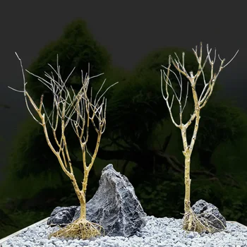 

Artificial Floral Flower Stub Stem DIY Driftwood Aquarium Moss Tree Fish Tank Ornament Landscape Bonsai Decoration