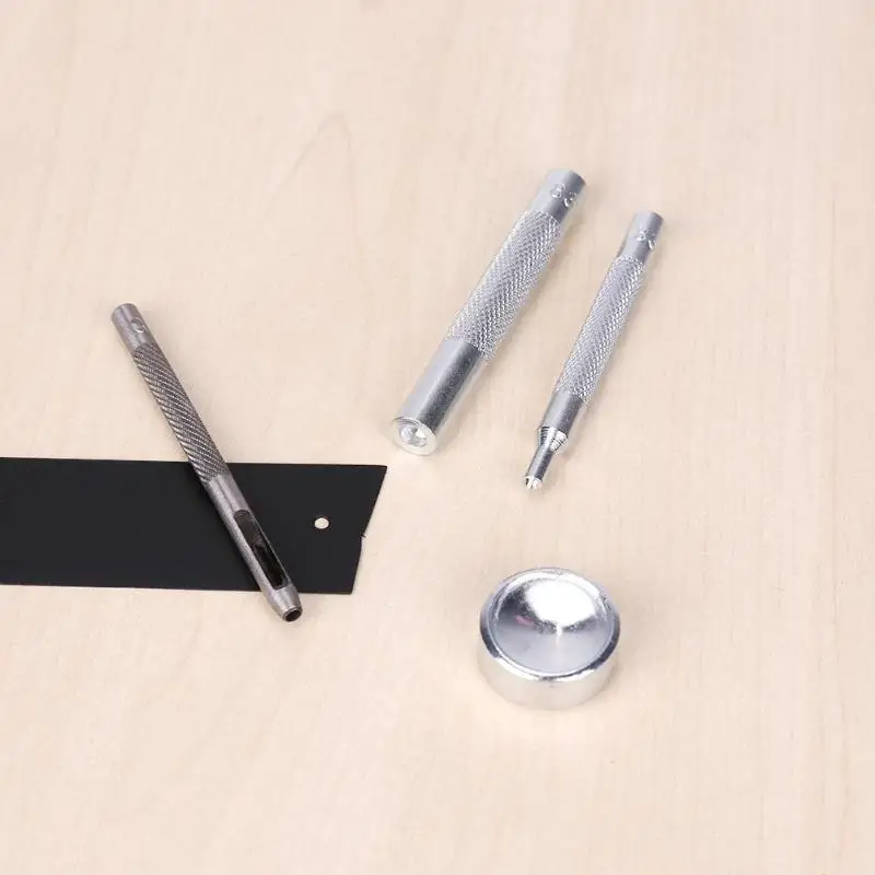 

4Pcs Metal Snap Fasteners Press Studs Button DIY Punch Installation Tool Punch Accessories