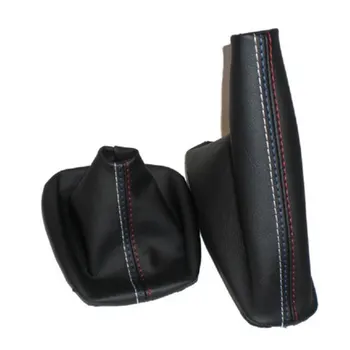 

Car Shift Gear Stick Manual Shift Knob With Real Leather Power Color Handbrake Gaiter Shift Boot For BMW 3 Series E36 E46 M3