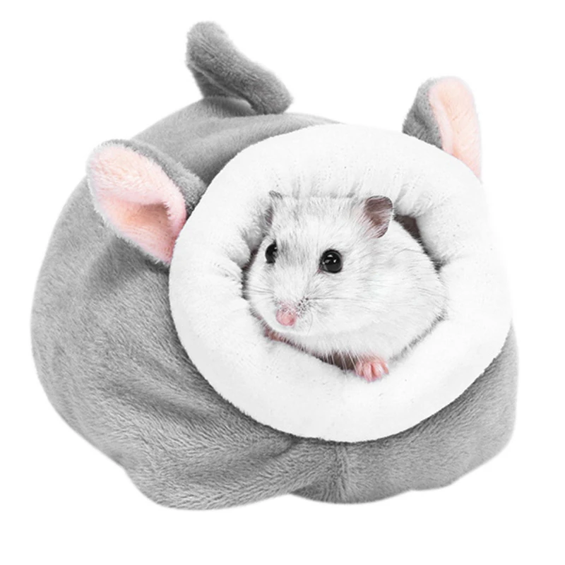 Хомяк дом морская свинка белка мыши крысы кровать для маленьких животных зима теплый мягкий плюш милый хомяк туннель клетка