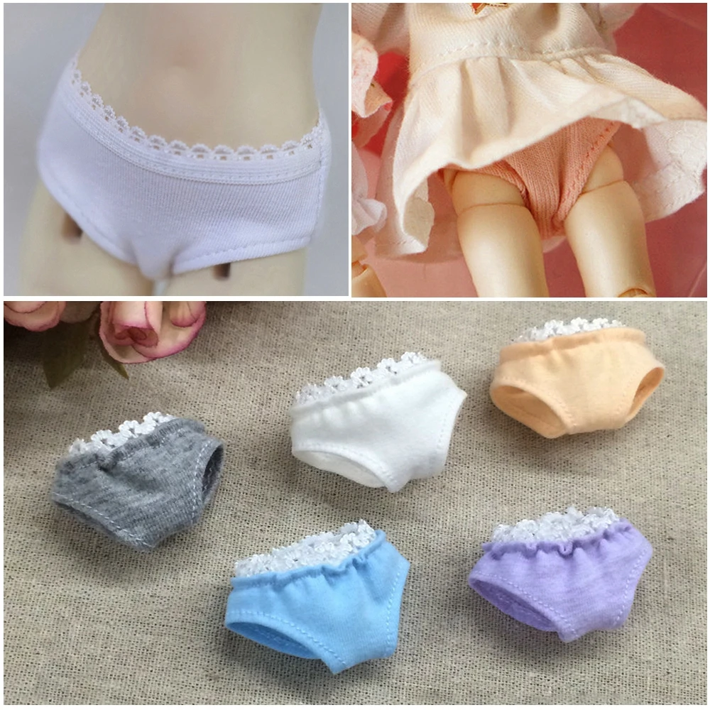 Doll Clothes Accessories Doll Clothes Doll Accessories Plush Doll Accessories Cute Doll Lace Underwear Briefs For 1/12 1/6 1/4 1/3 Doll House Decoration Girls Gift Kids DIY