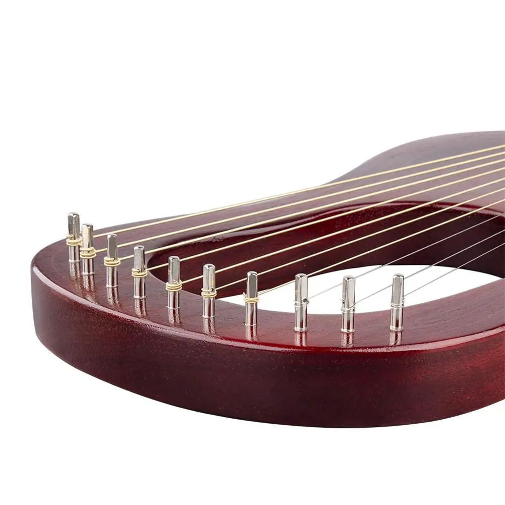 10 String Lyre C Tone панель из красного дерева струнный инструмент с хлопковой