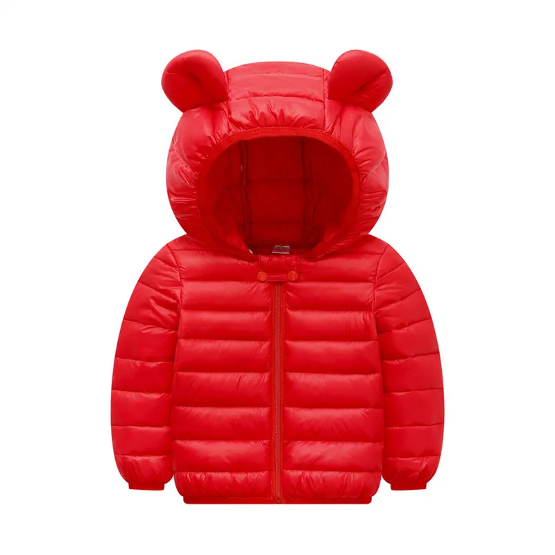 Chlidren Kids Boys Girl Winter Coats Jacket Zip Thick Ears Snow Hoodie Outwear (28)