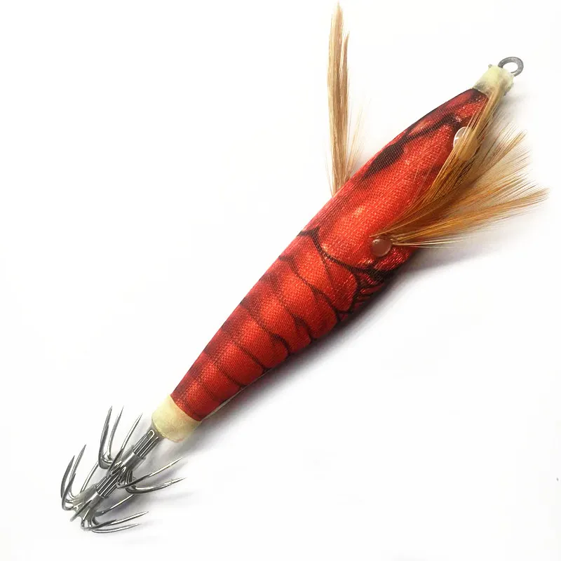 20 шт. новый крючок в виде кальмара приманка с запахом креветки деревянная