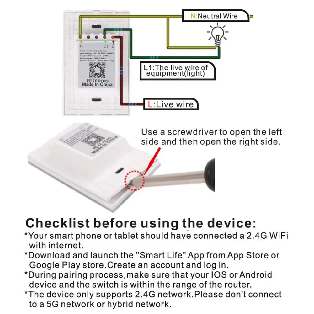 Умный Wi-Fi регулируемый световой выключатель стеклянная Сенсорная панель беспроводной пульт дистанционного управления функцией