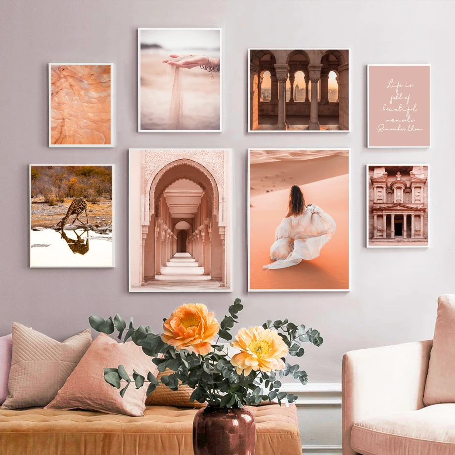 

Giraffe Architecture Forest Girl Quotes Wall Art Canvas Painting Nordic Posters And Prints Wall Pictures For Living Room Decor