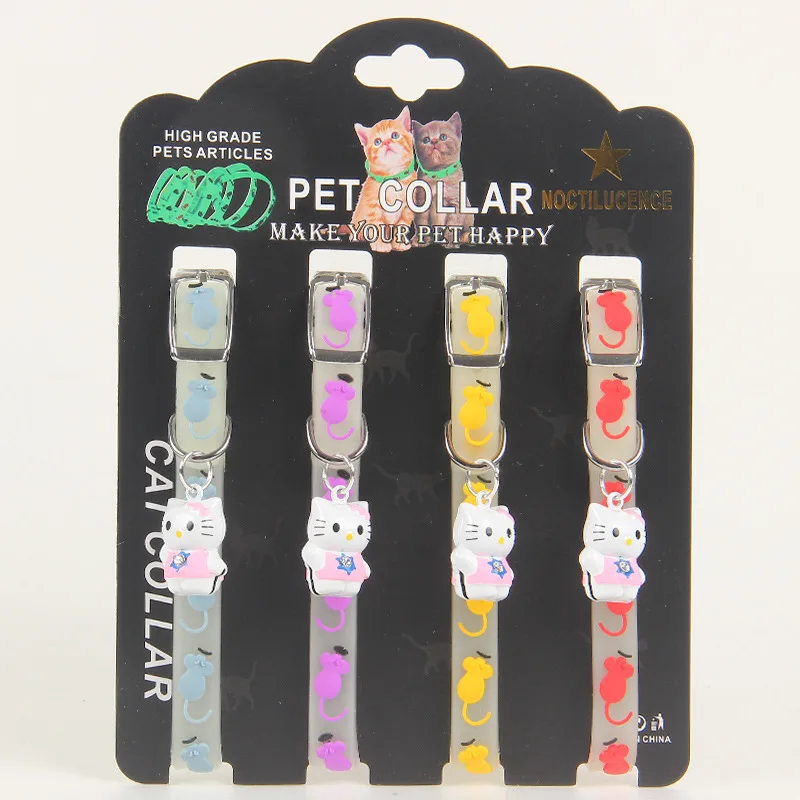 BEAR FAMILY 4Pcs Pet Cats Collar Glowatatating at Night Dogs Leash Neck Band Luminous Fluorescent Collars Pets Supplies BEAR FAMILY 4Pcs Pet Cats Collar Glowatatating at Night Dogs Leash Neck Band Luminous Fluorescent Collars Pets Supplies
