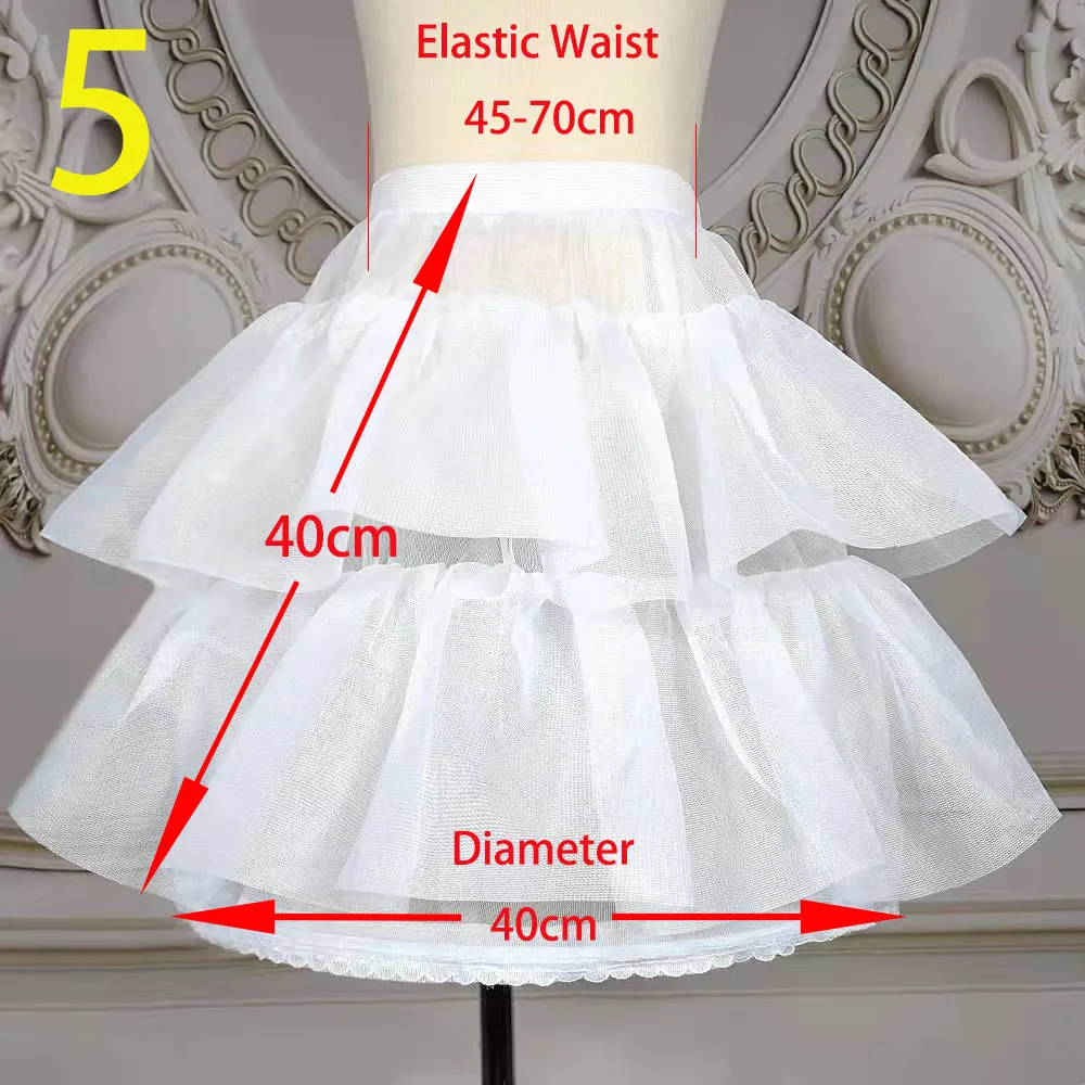 Girl Lolita Cosplay Wedding Petticoat Party Short Dress Underskirt Jupon Enfant Ballet Tutu Skirt Crinoline Slit lolita petticoat flower girl underskirt wedding petticoat