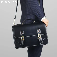 Fit For 13.5 Inch Computer Business Bag For Men Genuine Leather Briefcase Classic 10.5 Inch Ipad Shoulder Laptop Handbags Women