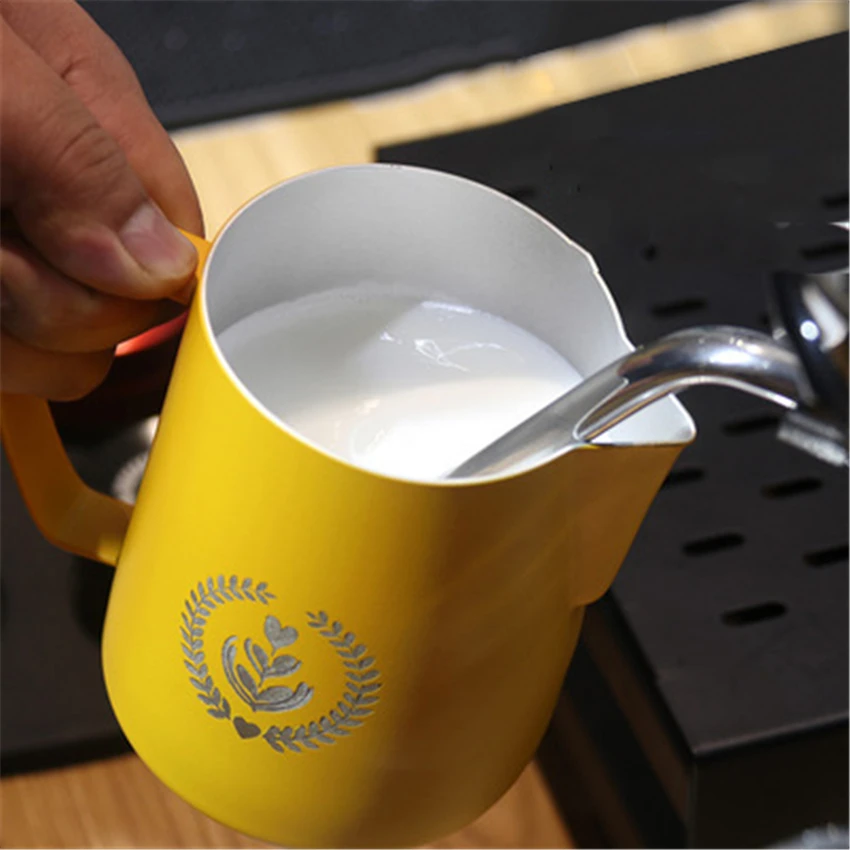 1pcStainless Сталь кувшин для вспенивания вытягивающийся цветок стаканчик латте