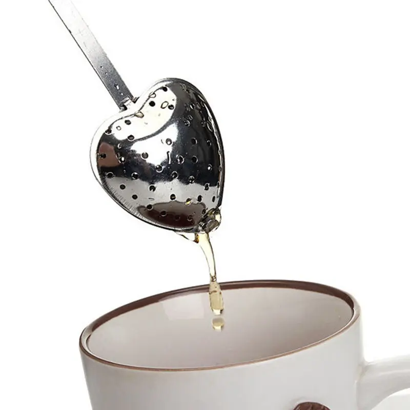 

2Pcs Tea Infuser Stainless steel tea heart shape filters Invite your friends for the afternoon tea