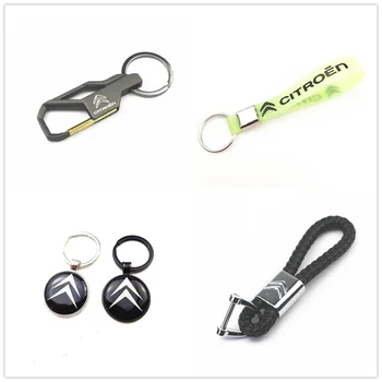 

valve cap Car Keychain Metal Key Holder Logo Car Fashion For Citroen C1 2 3 4 5 6 8 C4L DS3 4 5 6 DS5LS C-ELYSEE Key Chain