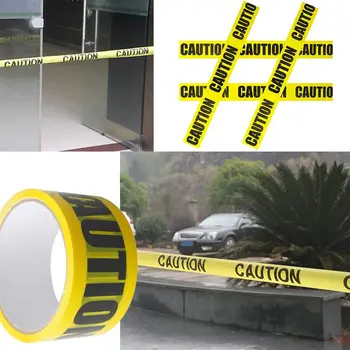 

100M/Roll Warning Tape Non-adhesive Portable Yellow Safety Caution Barricade Tape For Danger Hazardous Areas