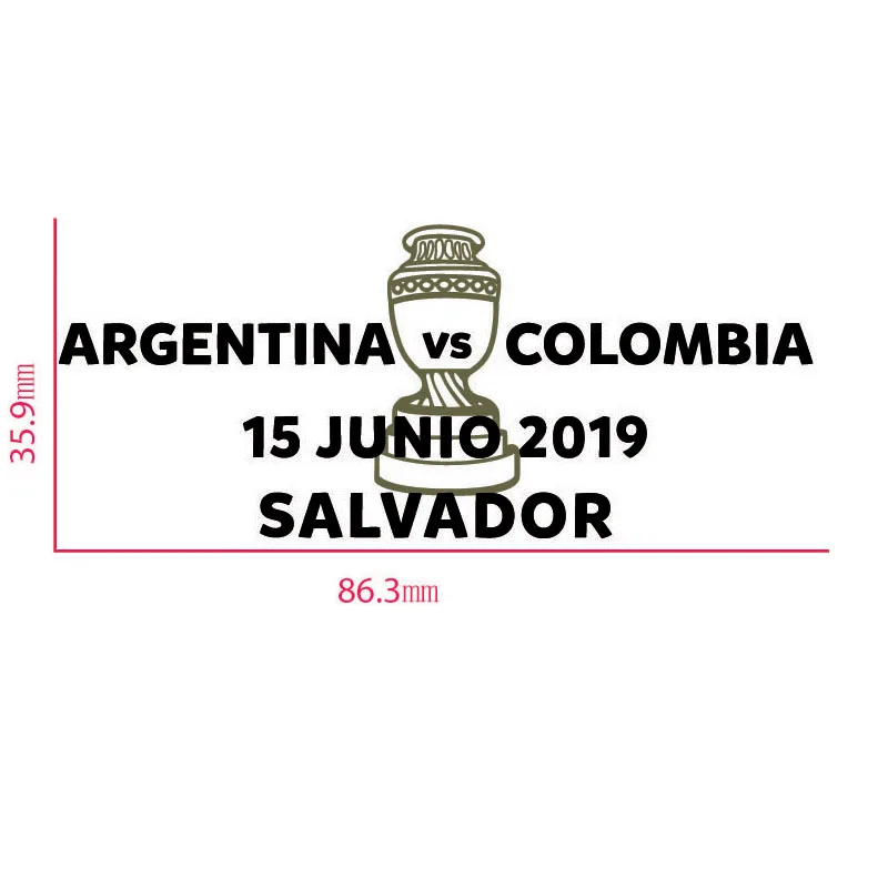 COPA Америка BRASIL Final MATCH Подробная информация патч матч Дата Бразилия Аргентина Перу Uruguay Chile Colom-bia Match Подробная информация патч - Цвет: argentinavsc-olombia