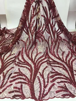 

2019 New style French net lace fabric 3D flower African tulle mesh lace fabric high quality nigerian lace fabrics