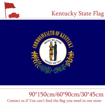

15PCS Flag Kentucky State Flag 90*150cm 60*90cm 3*5ft Hanging Flag 30*45cm Car Flag Office Activity