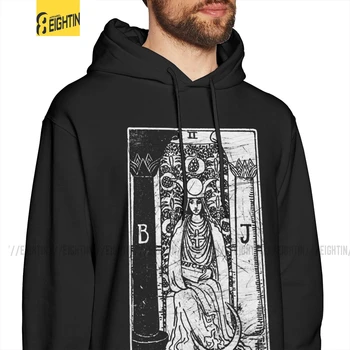 

Crazy Hoodie Man The High Priestess Tarot Card Major Arcana Fortune Telling Occult Cotton Hooded Sweatshirt Printing Hooded Tops