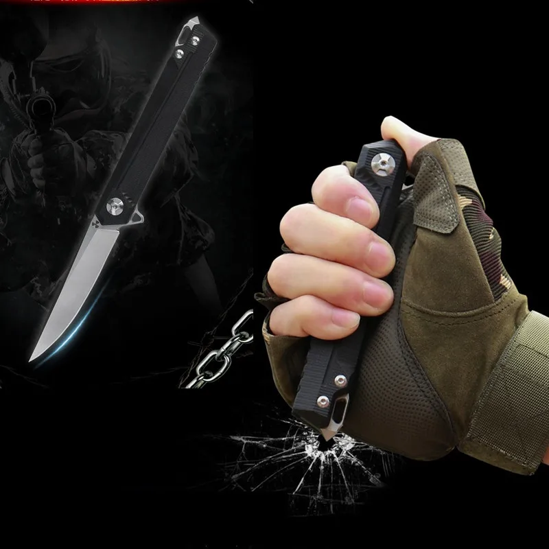 

New C-JK3311 Tactical Folding Knife D2 Blade G10 Handle Camping Hunting Knives High Quality Practical Outdoor Survival EDC Tool