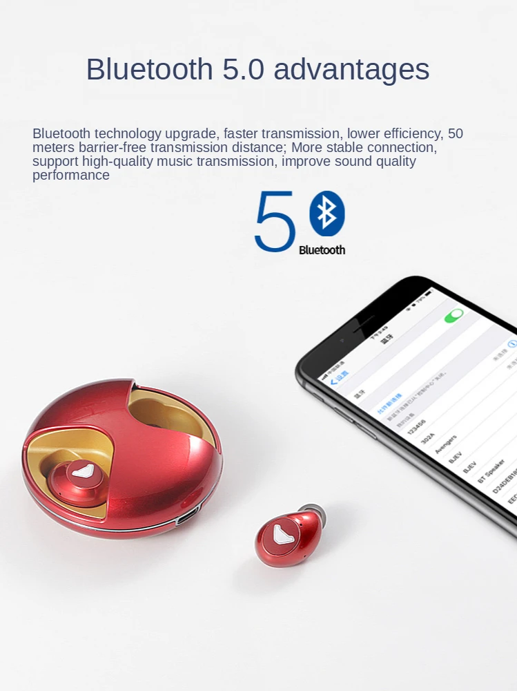 US $71.40 Marvel Legit TWS Bluetooth Headset 50 Mini Sport Running Waterproof Mini Invisible earplug headset