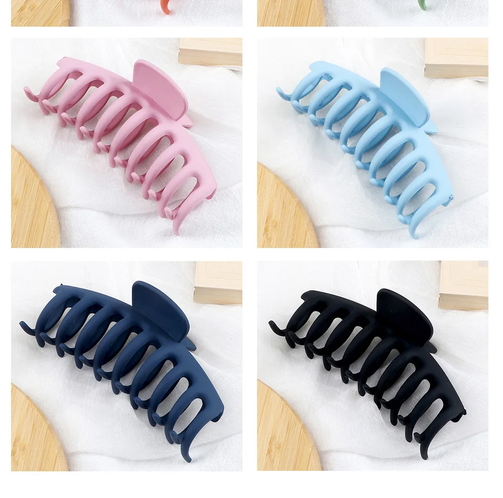 hair band for ladies Solid Color Claw Large Frosted Hair Claws Korean Fashion Hair Clips for Women Girls Barrette Bath Hairpins Hair Accessories Gift best hair clips