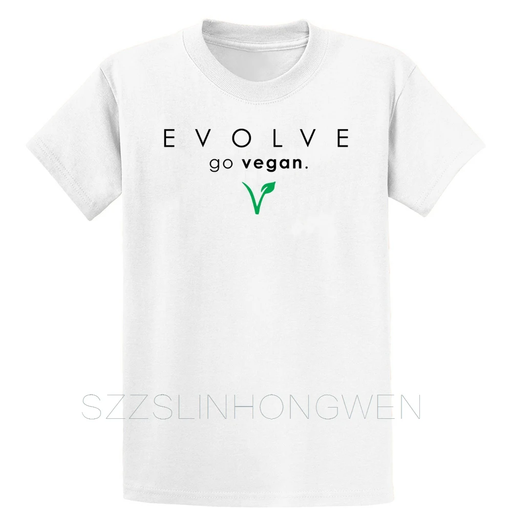 Evolve Go Vegan Blk хлопковая футболка Летняя стильная одежда с коротким рукавом Персонализированная Новинка Круглый воротник здание Милая рубашка