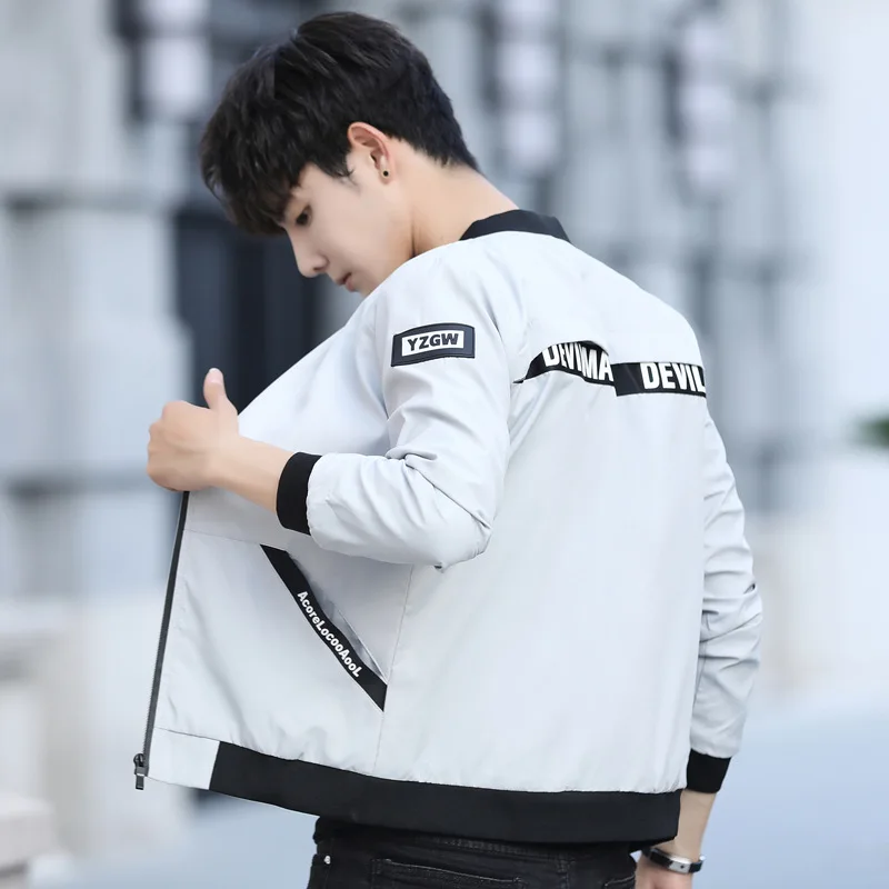 

Men Clothe Coat Men's Spring And Autumn 2019 New Style Spring Clothing Korean-style Slim Fit Handsome Jacket Baseball