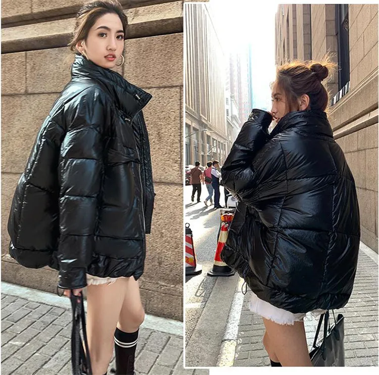 Зимние парки женские короткие пуховые хлопковые куртки модные с воротником-стойкой женские утепленные свободные хлопковые стеганые куртки плюс размер G615