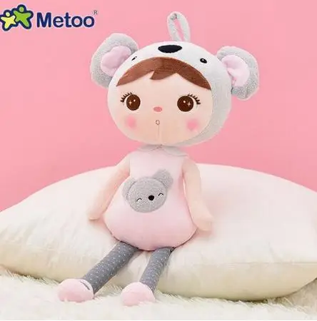 Metoo кукла Анджела 50 см kawaii Плюшевые игрушки в виде животных с плюшевой набивкой детские игрушки из мультфильмов, подарок на день рождения коала "Панда" Олень "Божья коровка клубника - Цвет: Koala