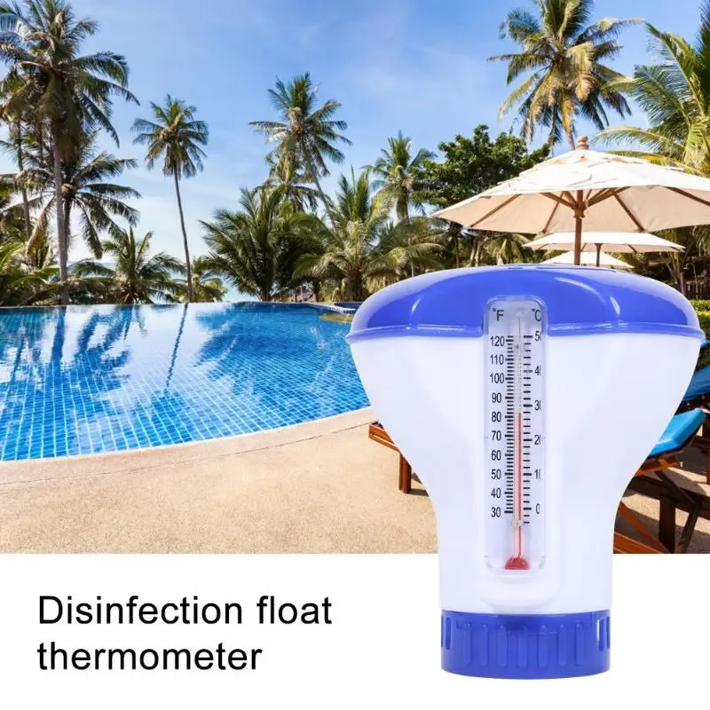Автоматический дозатор лекарств плавательный бассейн плавающий дезинфицирующий ящик с термометром необходимые товары для безопасности бассейна