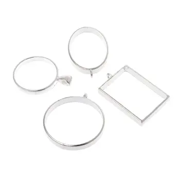 

10 10 Pcs/Set Geometric Frame Hollow DIY Epoxy Resin Crafts Metal Frames Jewelry Making Necklace Pendant Charms Holder UV Resin
