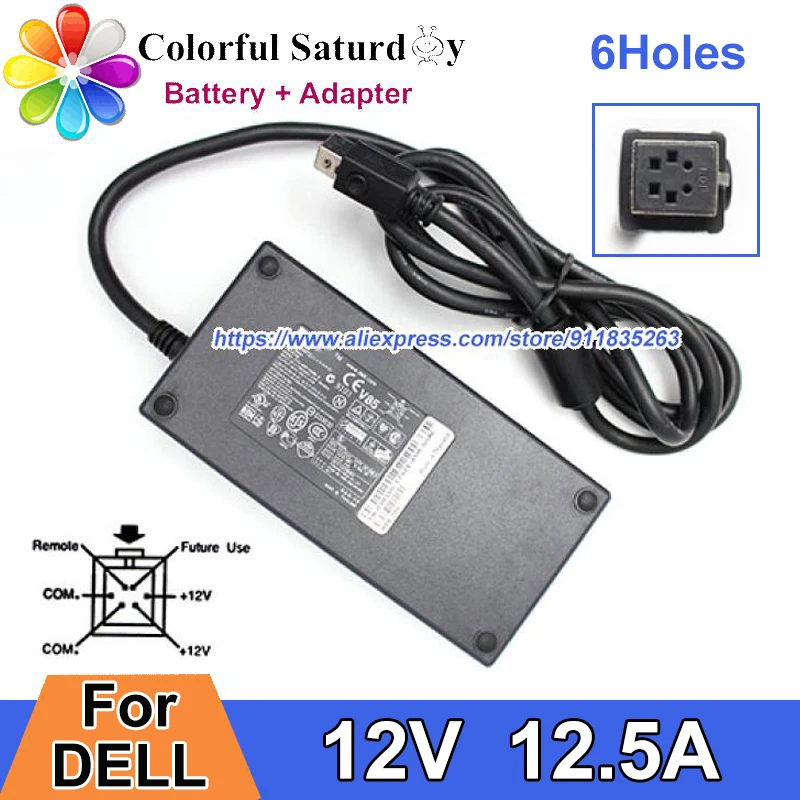 6HOLE ADP-150BB B AC Adapter 12V 12.5A 150W 3R160 For DELL OptiPlex SX260 270 SX270 GX260 GX270 SX-270 SX-260 Charger | Компьютеры и
