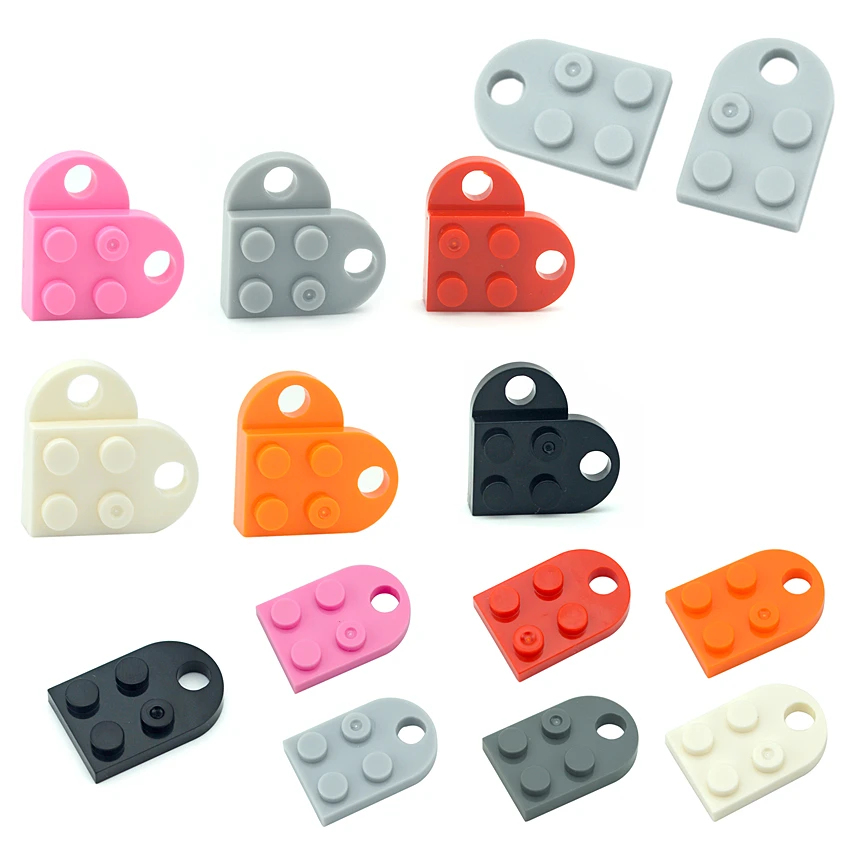 DIY Building Blocks 3176 Modified 2 x 2 Assemble Particles With Hole MOC Parts Heart Model Bricks Educational Creative Toy coogam puzzle