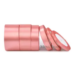 Luxurious Satin Ribbon for Gift Wrapping and DIY Crafts (25 Yards) (Coral)