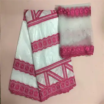 

2019 New arrival african bazin riche fabric with beads cord lace fabric guinea brocade fabric for wedding ! WX20608