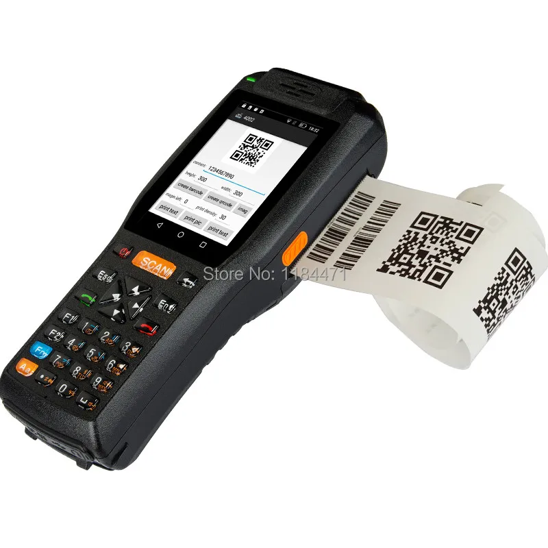 Android 13 56 HZ портативный RFID считыватель 2D изображения QR сканер штрих кода 58 мм