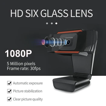 

Web Camera For Computer Webcam Full HD 1080P Mini Webcam USB3.0 Auto Focus with Mic/Band Video Call Netmeeting for PC Laptop